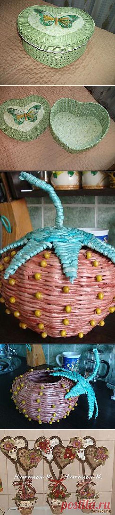 плетение из газетных трубок