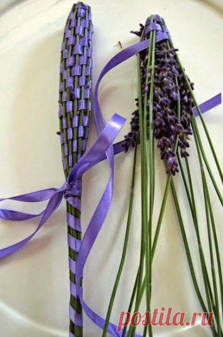 Оформление аромо-букетика лаванды