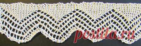 Scallop Lace » Knitting-and.com Free knitting pattern for a Victorian scalloped lace edging. May also be pinned out for a pointed saw tooth edging. Updated, charted and stitch mapped for modern knitters.