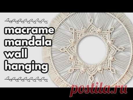 Macrame Mandala Wall Hanging DIY | Circle Macrame Wreath Tutorial - YouTube