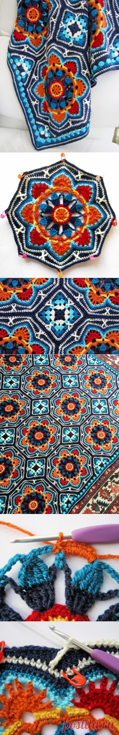 Crochet Patterns: Crochet Pattern Of Amazing Blanket - Persian Tile