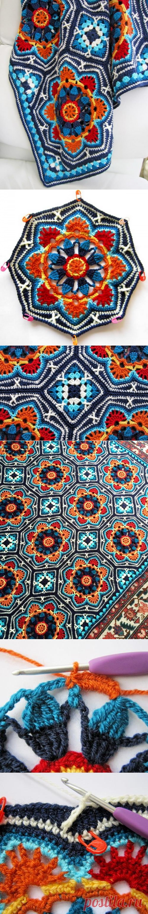Crochet Patterns: Crochet Pattern Of Amazing Blanket - Persian Tile
