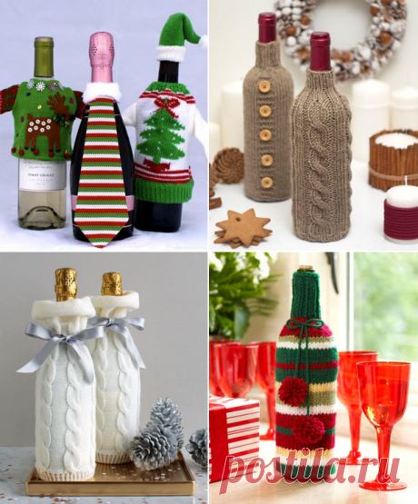 Бутылки: оригинальная упаковка к новому году — DIYIdeas