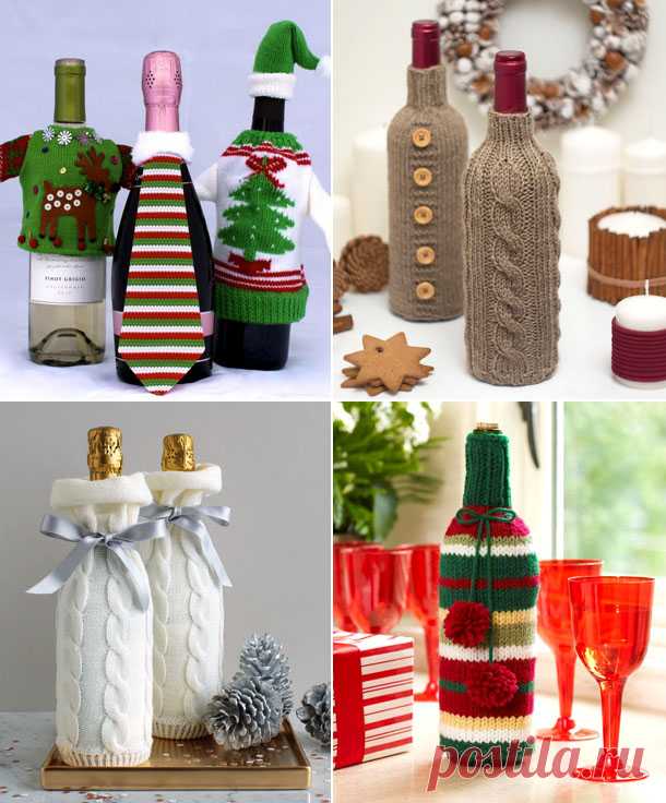Бутылки: оригинальная упаковка к новому году — DIYIdeas