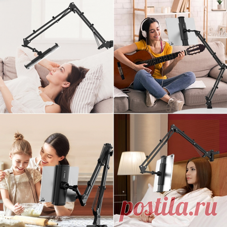 Металлическая настольная подставка Ulanzi T2, длинная Подставка для планшета, кровати, держатель для IPad, смартфона, микрофон, Стрела - купить по выгодной цене | AliExpress