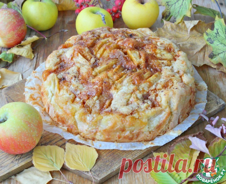 Яблочный пирог "Карамельная гармошка" Кулинарный рецепт