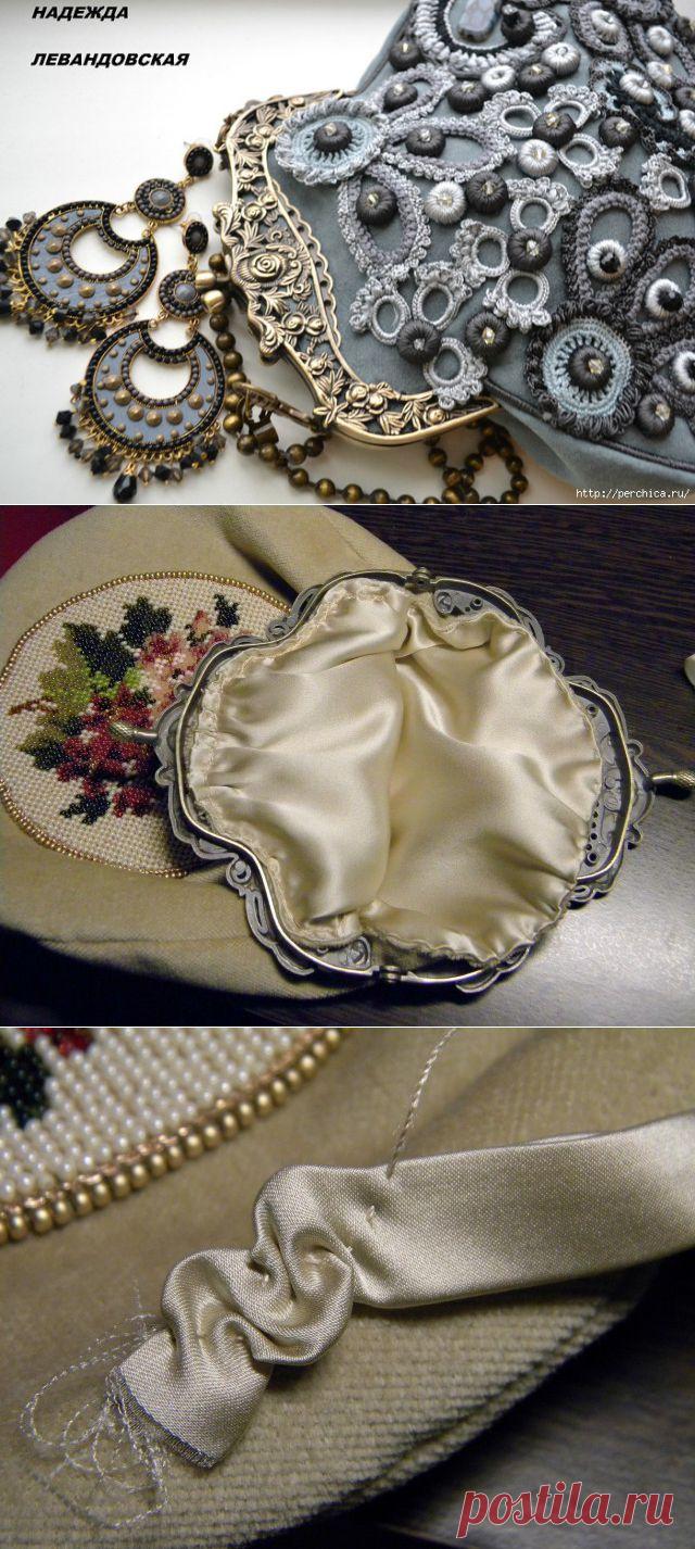 Как вшить сумочку в фермуар. МК