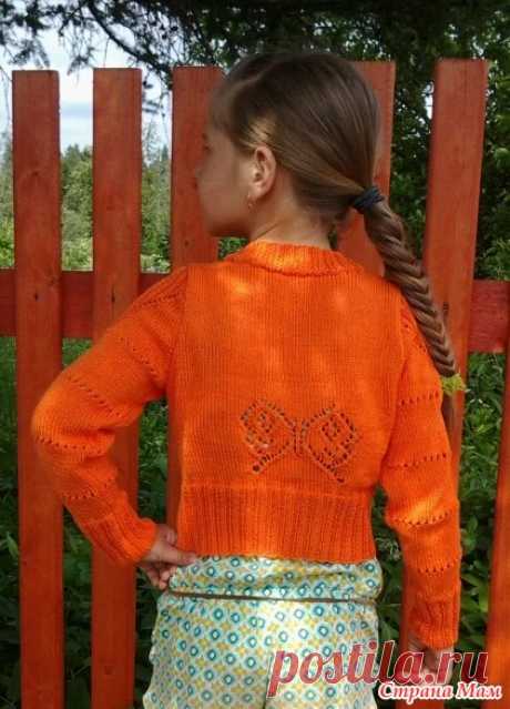 Оранжевое лето. Кофточка для девочки. - Вязание - Страна Мам