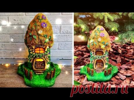 КРАСОТА из МУСОРНОГО ведра. ДОМИК из ПЛАСТИКОВОЙ БУТЫЛКИ своими руками. PLASTIC BOTTLE crafts. DIY.