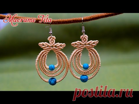 Macrame tutorial | DIY Earrings With Beads | Easy Macrame Tutorial for Beginners