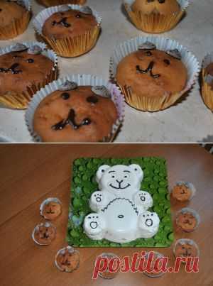 Кексы-мишки для детского праздника (из моего детства). Рецепт c фото, мы подскажем, как приготовить!