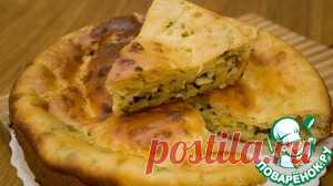 Заливной пирог с луком и яйцом - кулинарный рецепт