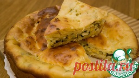 Заливной пирог с луком и яйцом - кулинарный рецепт