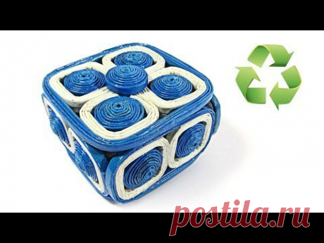 Como hacer una caja con periódico. Newspaper box. - YouTube