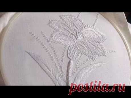 Hand embroidery. White embroidery work. facebook-https://www.facebook.com/Leishas-Galaxy-1753547961573172/ Please watch and subscribe leisha's unique and lei...