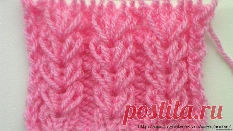Узор &quot;Колоски из вытянутых петель&quot;