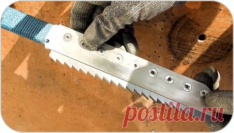Делаем профессиональный нож для резки утеплителя (без сварки) Здравствуйте, уважаемые читатели и самоделкины! Если Вам часто приходится работать с разного рода мягкими утеплителями (минеральная и каменная вата), разнообразными шумоизоляционными материалами, то Вам известно, насколько они сложны в нарезке. Обычный универсальный нож не только не дает ровного
