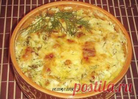 Картошка с курицей и грибами