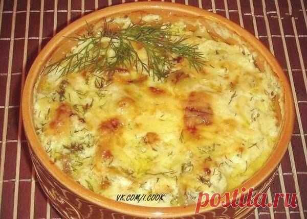 Картошка с курицей и грибами