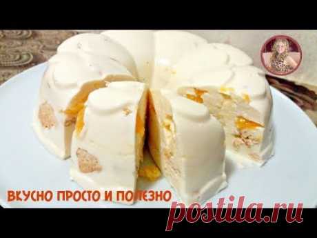 Торт за 5 минут Без Выпечки "Снежок". Торт-суфле из Творога Вкусно и Легко