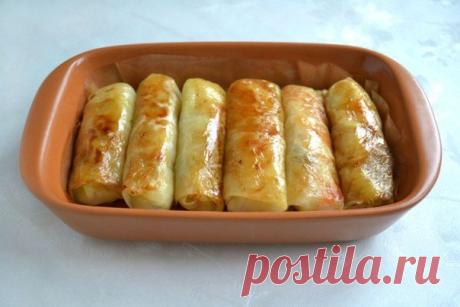 Постные голубцы с рисом