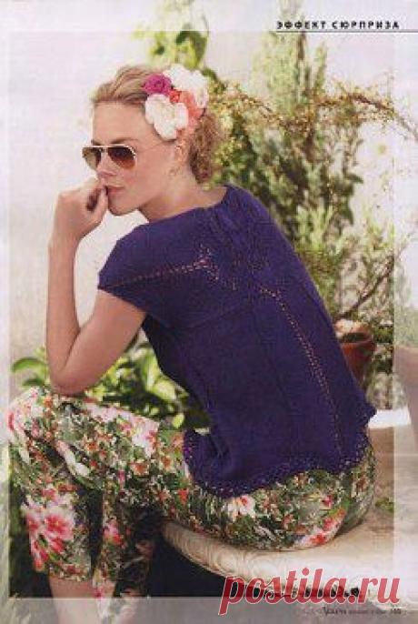 Елена и Олег Кузнецовы добавила 2 фотографии в альбом кофточки с коротким рукавом (схемы,...