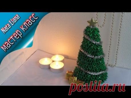 Новогодняя елка с сюрпризом своими руками. КАНЗАШИ. / Ribbon christmas tree - YouTube