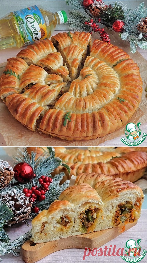 Пирог с мясом и маринованными огурцами – кулинарный рецепт
