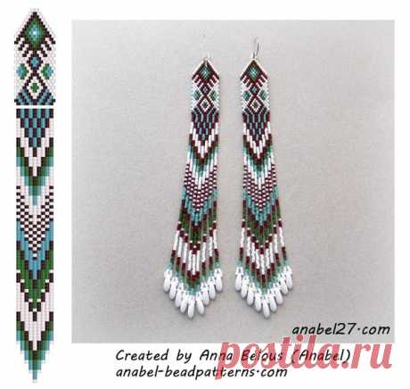 Серьги. Схемы от Anabel

#бисероплетение #biserok