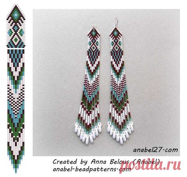 Серьги. Схемы от Anabel

#бисероплетение #biserok