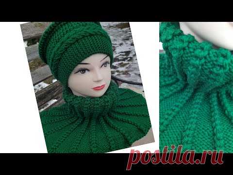 Манишка спицями,візерунком 