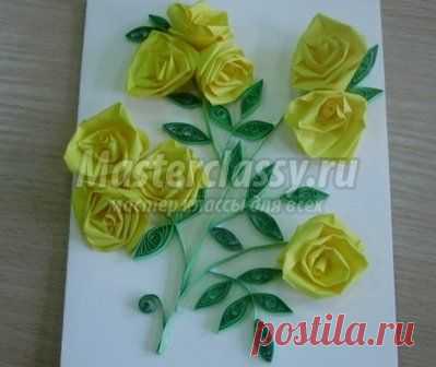 Роза из бумаги. Квиллинг мастер класс