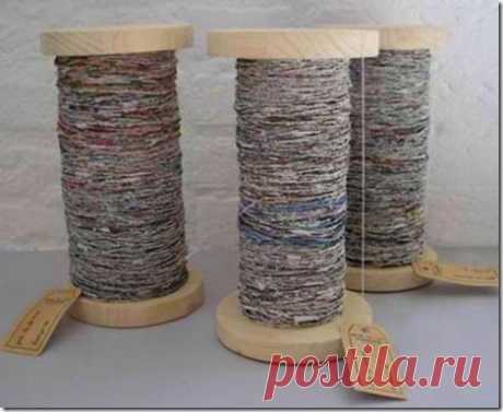 Как сделать пряжу из газеты / KNITLY.com - блог о рукоделии