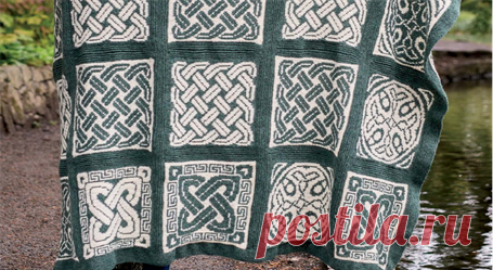 Шикарный плед жаккардом из мотивов Схемы | Вязание в радость | Яндекс Дзен