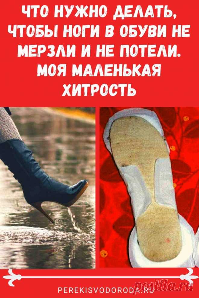 Что нужно делать, чтобы ноги в обуви не мерзли и не потели. Моя маленькая хитрость
