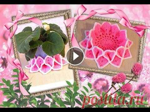 Шикарная объемная салфетка крючком. Шикарная объемная салфетка крючком....