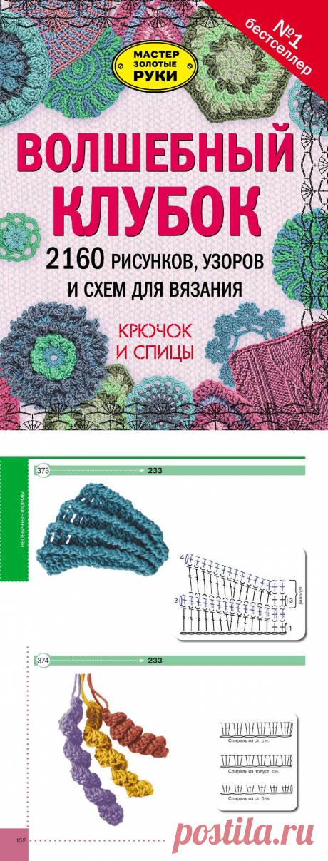 Волшебный клубок. 2160 рисунков, узоров и схем для вязания. Крючок и спицы.