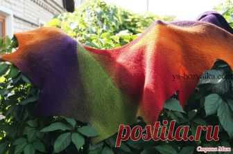 Шаль размах крыла описание. Шаль спицами описание на русском Шаль 