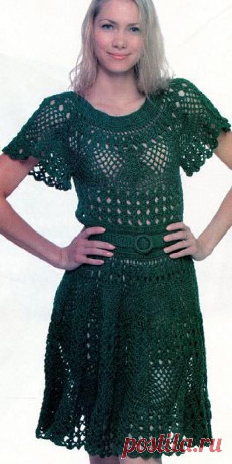 Вязание платья крючком