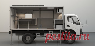 Съемный жилой модуль для грузовика Mitsubishi Fuso Canter 

https://www.youtube.com/watch?v=2JLhgqHoO3U