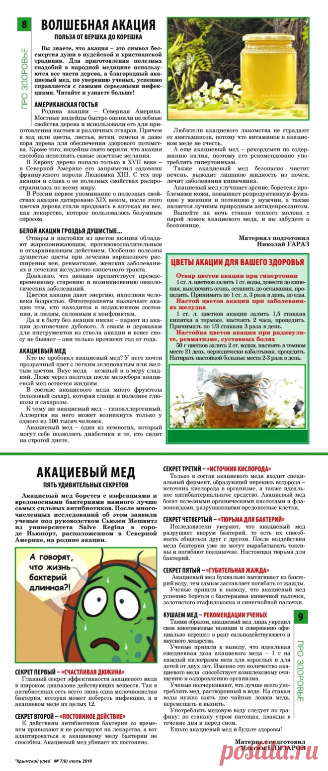 Акация. Акациевый мед