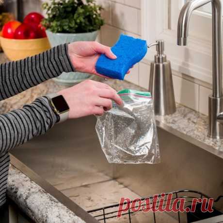 Нестандартное применение губки для посуды