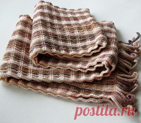 Узор для шарфа крючком