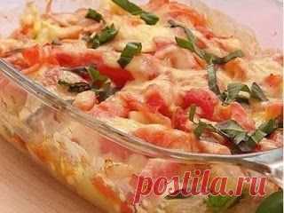 Самые вкусные рецепты - Bljudo: Кабачки, запеченные с помидорами и сыром