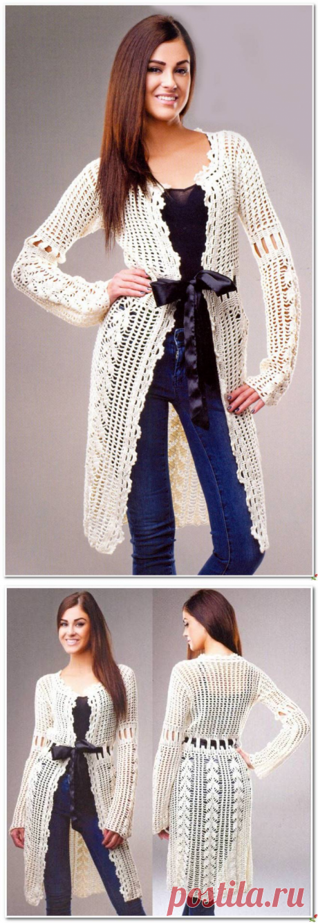 Летнее пальто крючком.