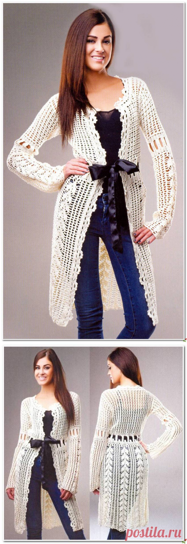 Летнее пальто крючком.