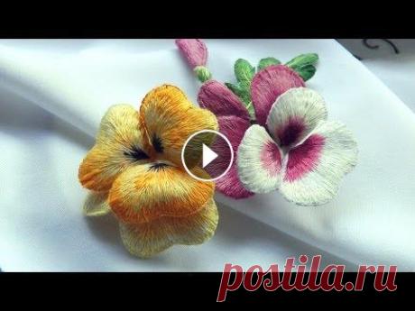 STUMPWORK : flower Viola STUMPWORK : flowers Viola In this video you will learn how to embroider a 3D flower (STUMPWORK) Happy viewing! Watch an interesting video : BIG FLOWER...