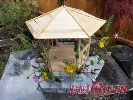 DIY Miniature Gazebo with Real plants