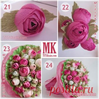 Розочки из гофры и конфет » Планета рукоделия