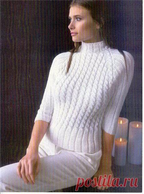 Пуловер. Спицы.